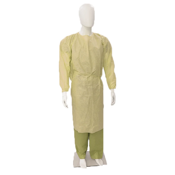 Clearview SMS Non-woven Isolation Gowns Yellow