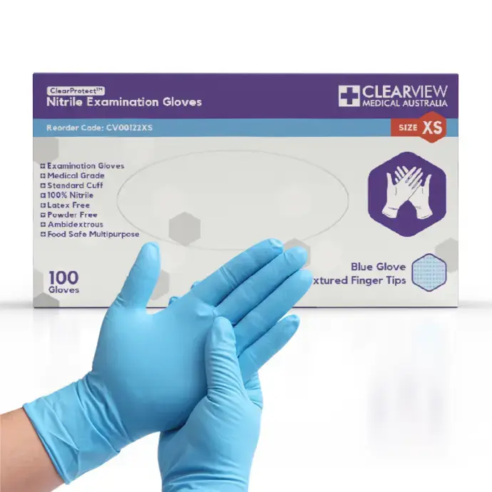 [CV00122XS] Clearview Nitrile Examination Gloves  (Extra Small)
