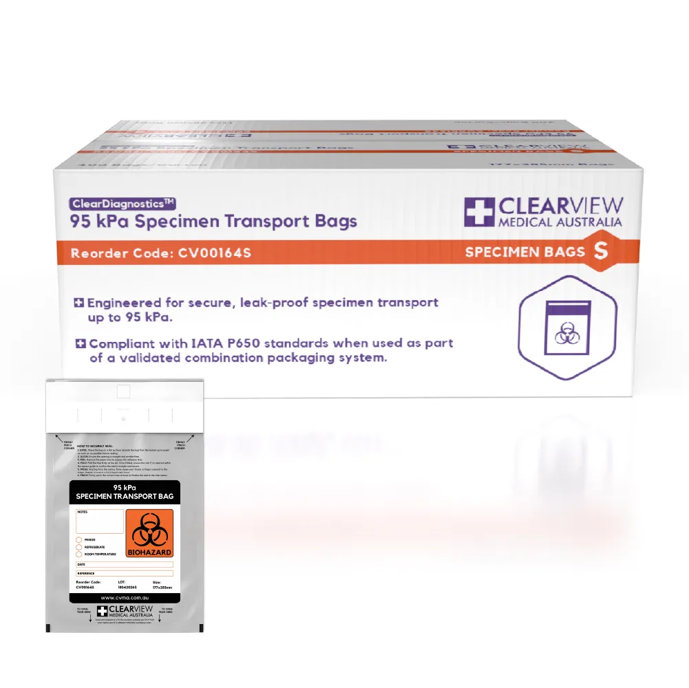 [CV00164S] Clearview 95 kPa Specimen Transport Bags (Small)