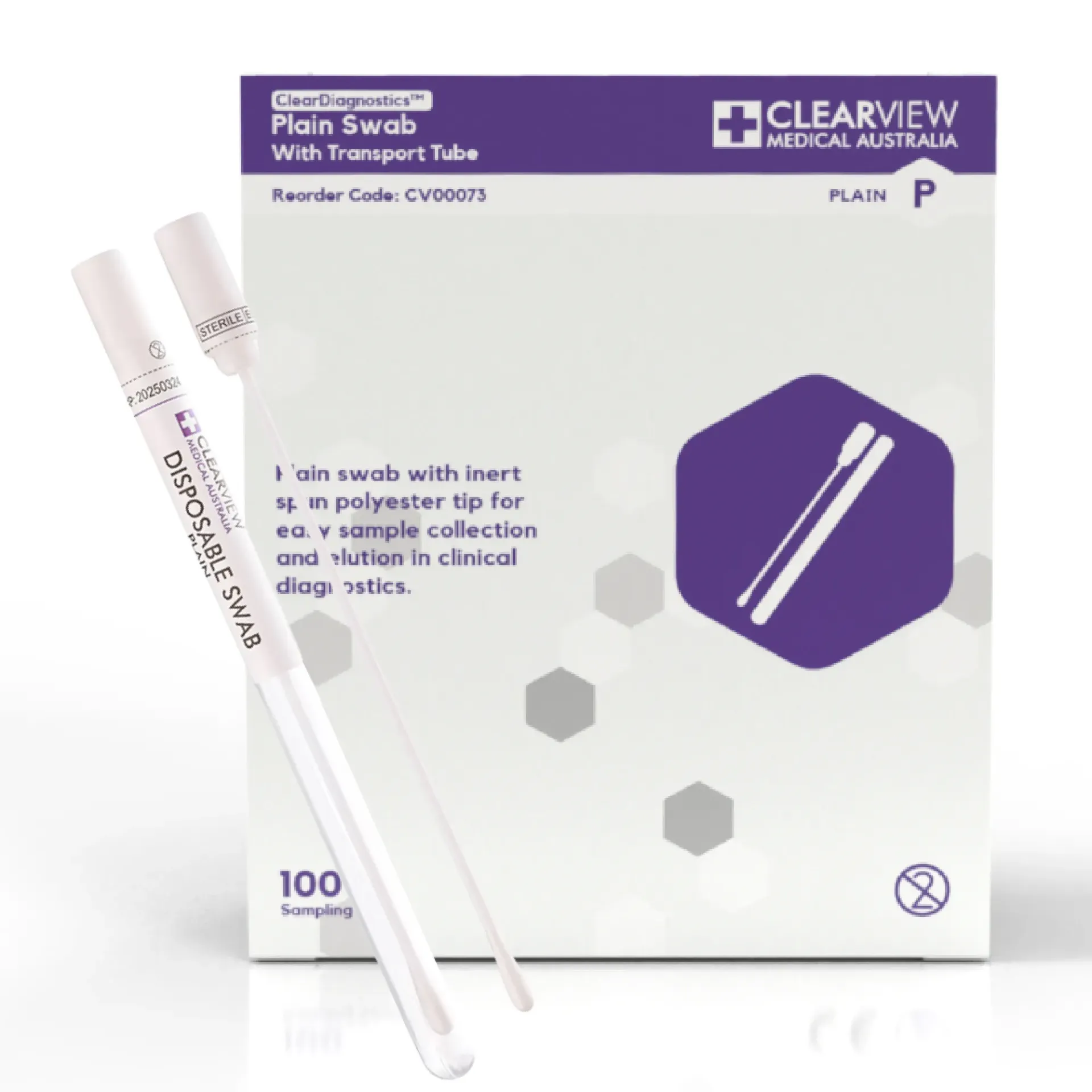Clearview Plain Swab with Transport Tube