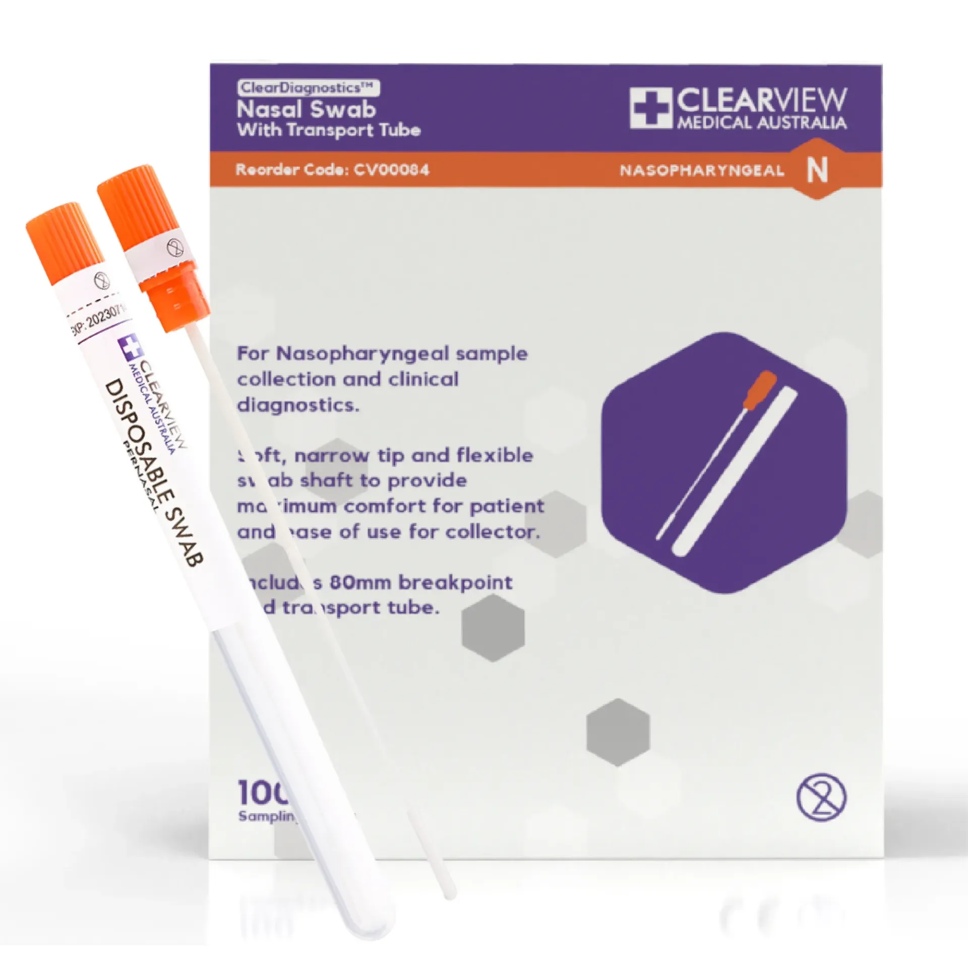 Clearview Pernasal Swab with Transport Tube