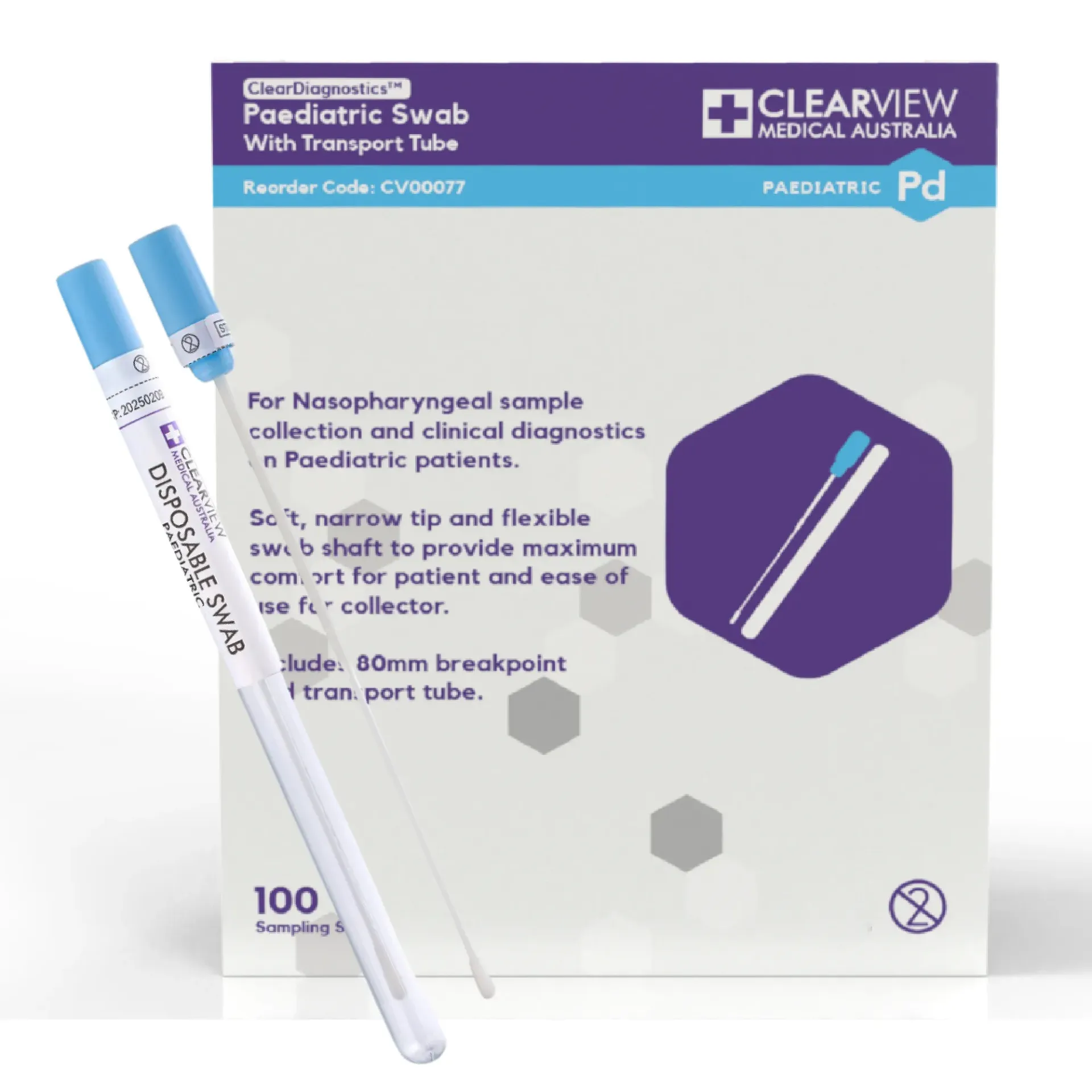 [CV00077] Clearview Paediatric Swab with Transport Tube